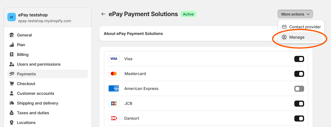 Edit your ePay details